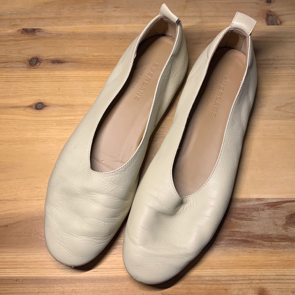 Used Everlane Women’s Size 7.5 Italian Leather Day Glove in Cream